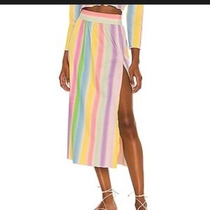 Onia “Leah” Shimmer Midi Skirt